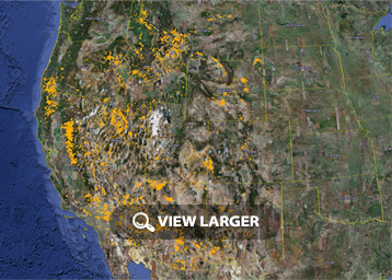 Gold Map of United States