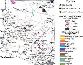 Arizona Gold Mines Map
