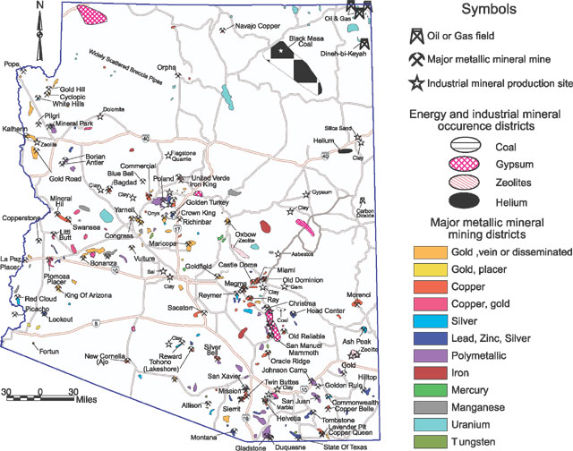 Arizona Gold Mines and districts Gold Maps Online